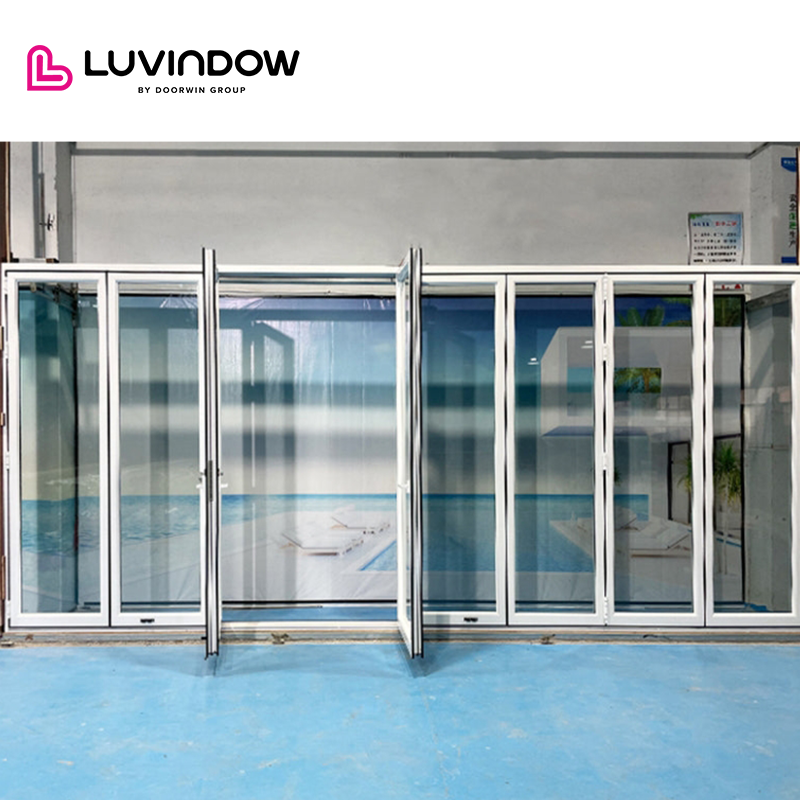 DOORWIN NFRC AS2047 standard cheap internal external aluminium bi fold folding folded balcony patio doors