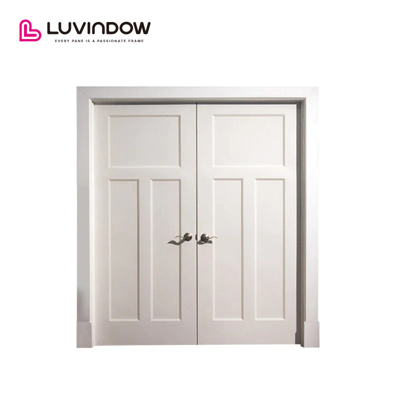 USA Gilbert good quality LUVINDOW Wooden doors for arc interiors wood grain entrance door solid wood with patterns casement door