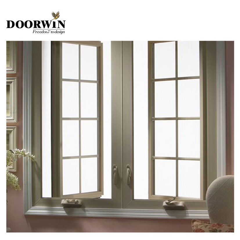 2022USA Irving Best-selling China Manufactory white arched Germany VEKA pvc upvc profile crank open casement window with grill design - Doorwin Group Windows & Doors