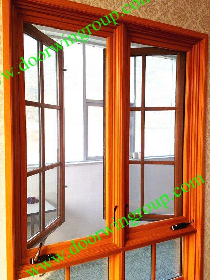American Style Aluminium Wood Window, Latest Modern Wood-Alu Window, Double/Triple Glazing Glass Window, Standard American Tilt & Turn Window - China Casement Window, American Style Casement Window - Doorwin Group Windows & Doors