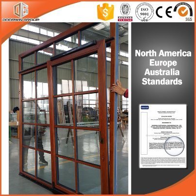 Chinese Top Quality Aluminum&Wood Sliding Doors with Colonial Bars - China Aluminum Sliding Door, Aluminum Door - Doorwin Group Windows & Doors