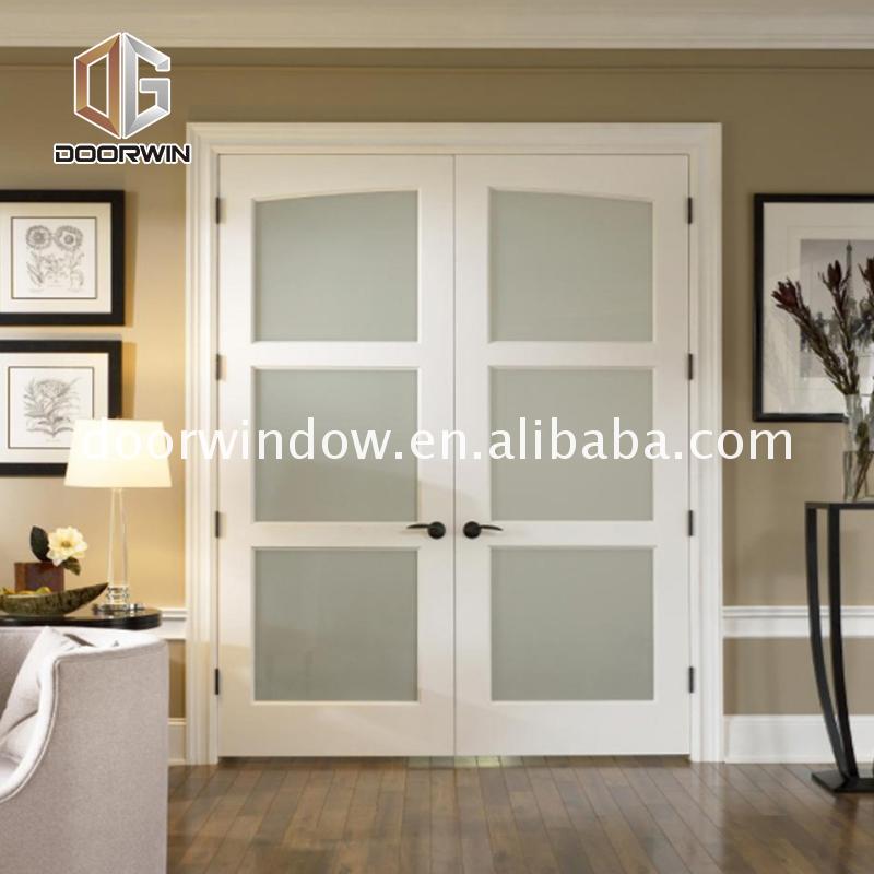 Factory price newest 4 panel oak veneer door flush 3 frosted glass interior - Doorwin Group Windows & Doors
