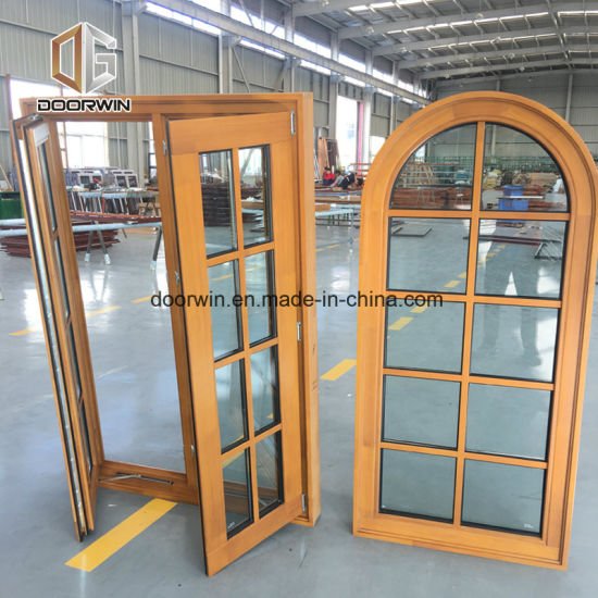 Grille Round-Top Casement Window Solid Pine Wood Larch Wood Window, Ultra-Large Full Divide Light Grille Windows - China Wooden Window, Wood Casement Window - Doorwin Group Windows & Doors