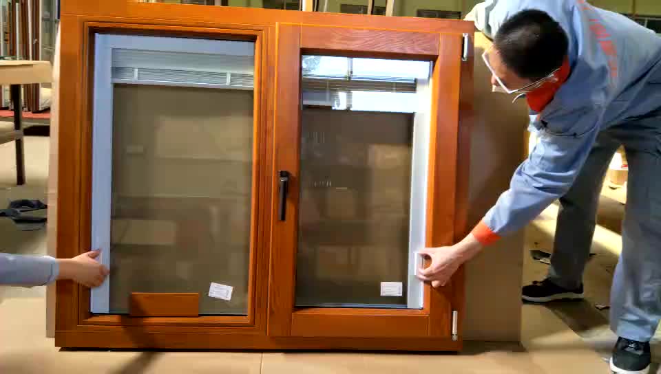 Made in China Latest Design Inside Open Aluminum Clad Wood 3 Glass Solid Wooden Tilt And Turn Casement Windows - Doorwin Group Windows & Doors