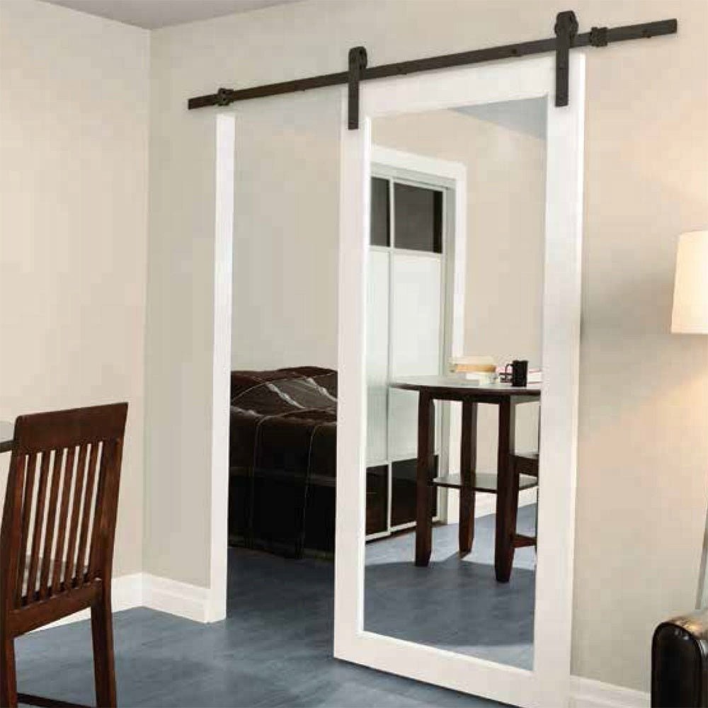 Mirrored Interior Sliding Barn Doorby Doorwin - Doorwin Group Windows & Doors