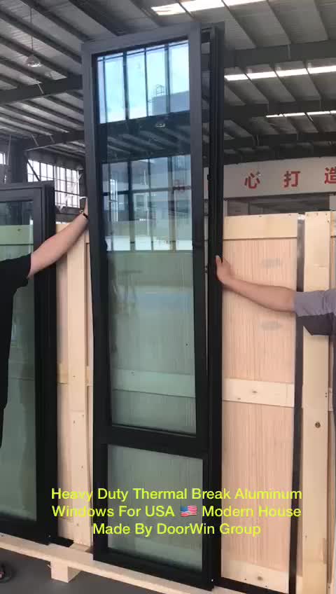 Popular design for ocean area Narrow frame toughened glass impact resistant for tilt turn opening thermal break swing windows - Doorwin Group Windows & Doors