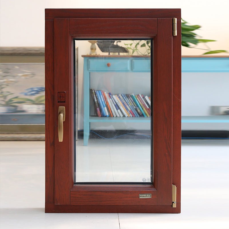 thermal break aluminum window with interior wenge wood clading - Doorwin Group Windows & Doors