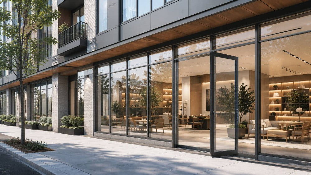 Storefront Window Wall Systems for Mixed-Use Buildings: Fixed Glass, Entrance Coordination, and Installation Planning
