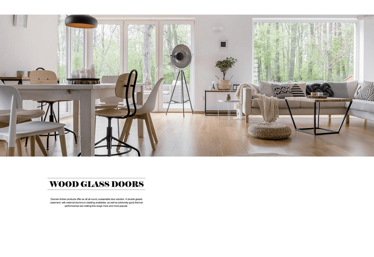 Alu-Clad Wood Glass Door -- DOORWIN Newest Modern Design --- What Does Doorwin Mean “ Freedom To Design” ? - Shandong Doorwin Construction Co., Ltd.