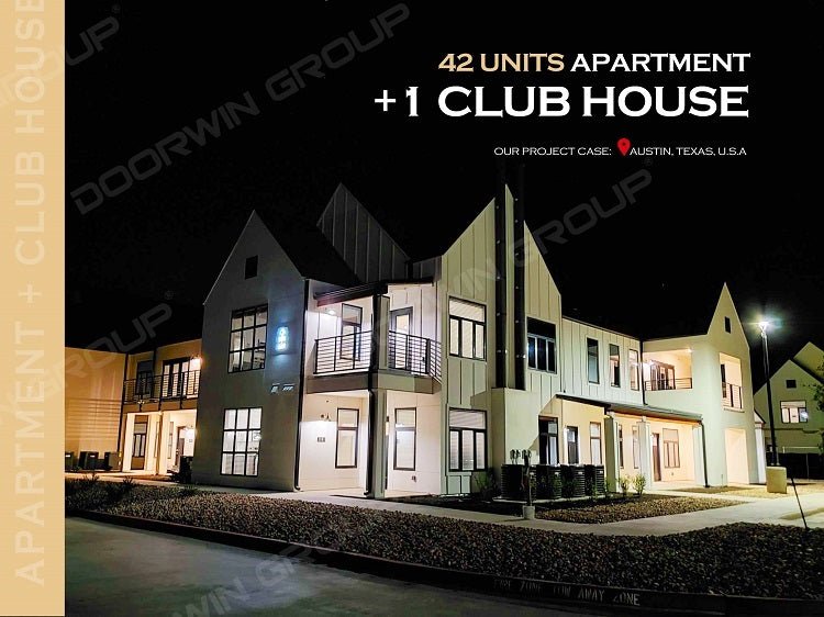 Austin Project Case- 42 Units Apartment + 1 Club House - Shandong Doorwin Construction Co., Ltd.