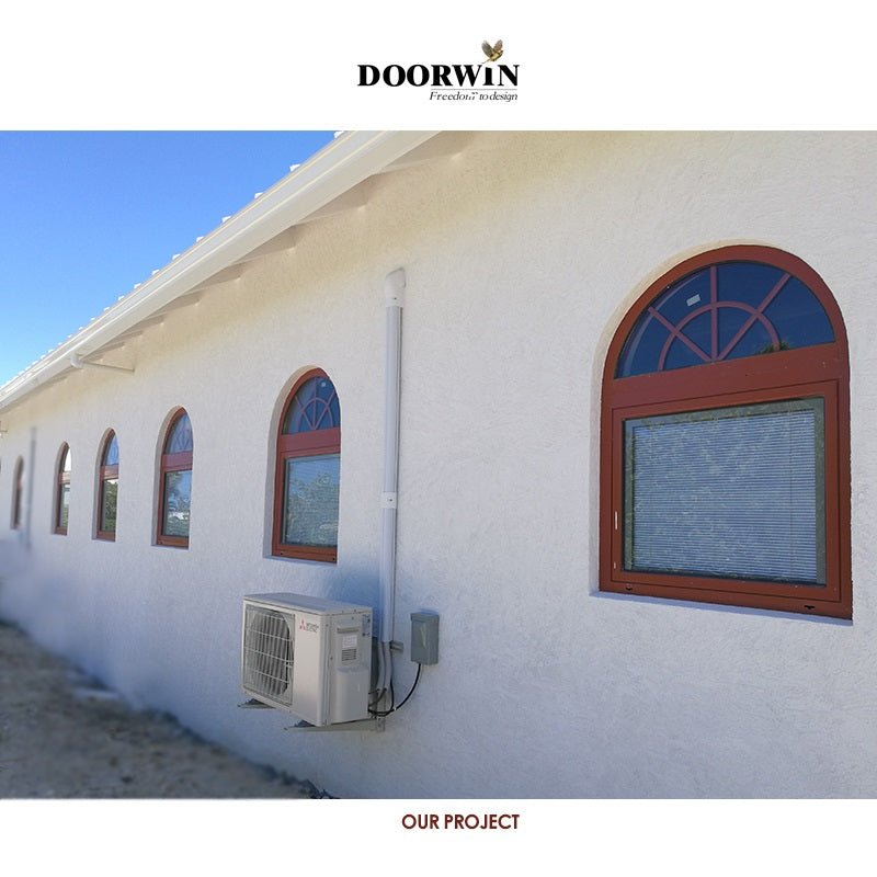 Doorwin Arched Top Thermal Break Aluminum Windows with Built-in Shutter (Location: Turks & Caicos Islands) - Shandong Doorwin Construction Co., Ltd.