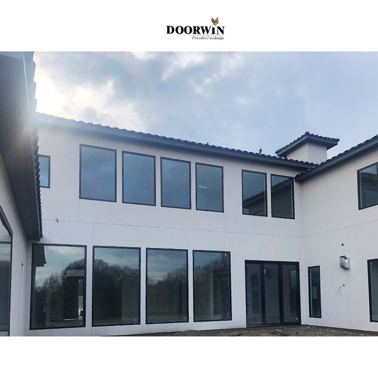 Doorwin General Black Thermal Break Aluminum Fixed Windows For House - Shandong Doorwin Construction Co., Ltd.
