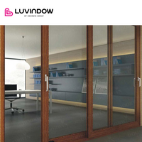 thermal break aluminum hot sale LUVINDOW Zwave electric lock for sliding wood doors by LUVINDOW — thumbnail 3