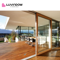 thermal break aluminum hot sale LUVINDOW Zwave electric lock for sliding wood doors by LUVINDOW — thumbnail 1