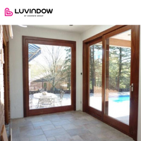 thermal break aluminum hot sale LUVINDOW Zwave electric lock for sliding wood doors by LUVINDOW — thumbnail 4