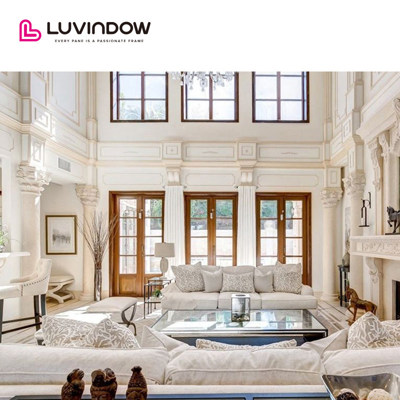 Grill Design Wood French Casement Windows