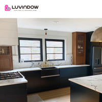 Aluminium Double Glass Hinges Window