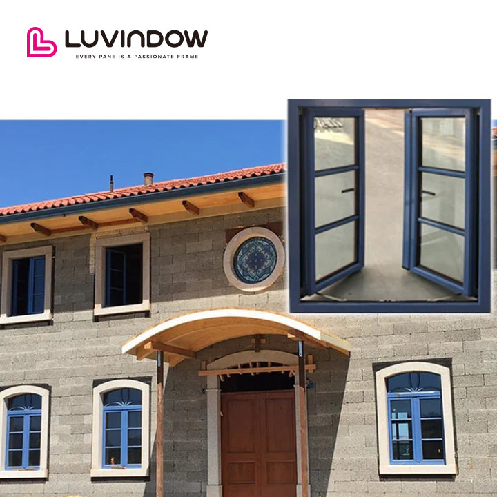 Arch Top Aluminium Wood Casement French Window