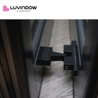 Cheapest China manufacturer thermal break Aluminum frameless interior sliding uk patio prices glass folding doors — thumbnail 4