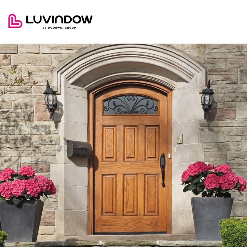 New Design LUVINDOW Wooden door with frame decoration glass insert wood interior door glass insert wood interior door