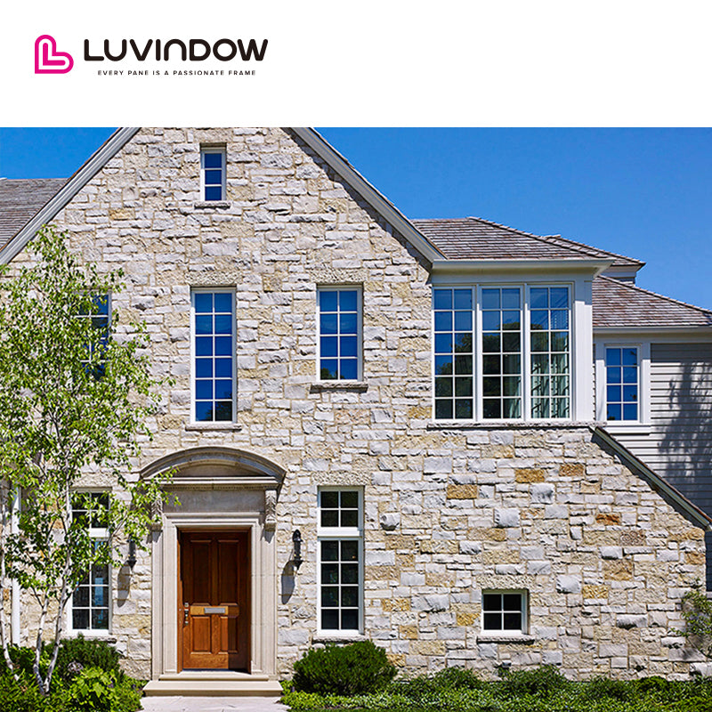 White Grille Aluminum Awning Windows