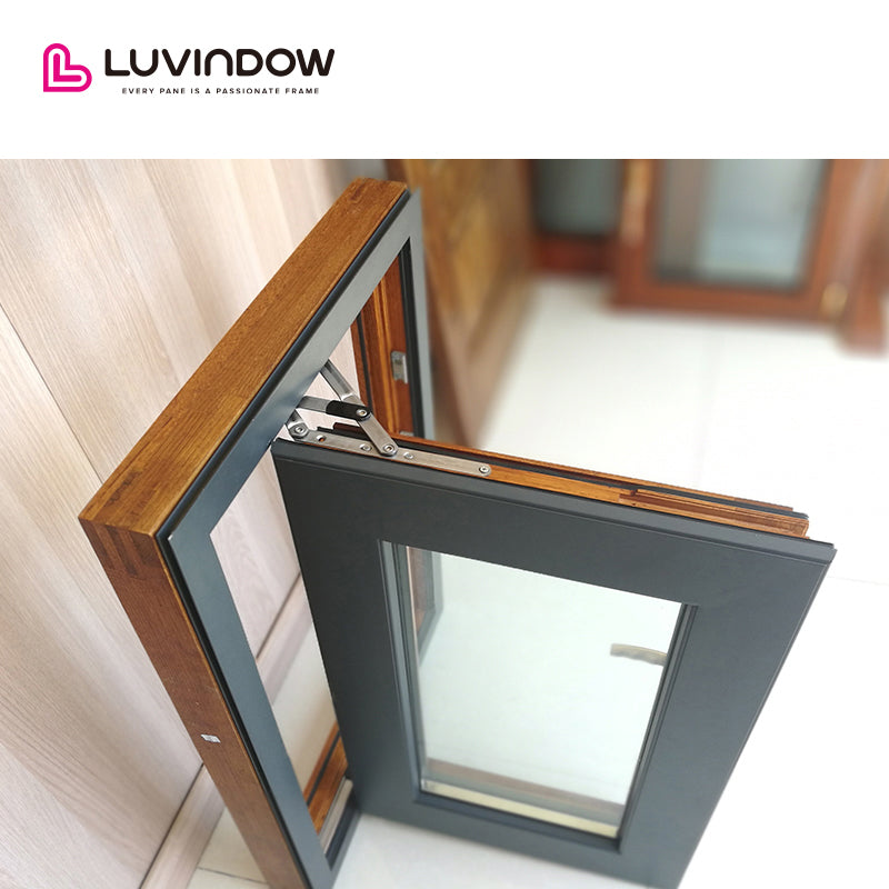 Solid Red Oak Wood Outswing Windows