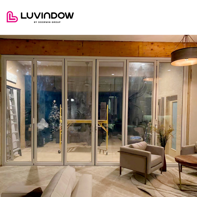 DOORWIN NFRC AS2047 standard cheap internal external aluminium bi fold folding folded balcony patio doors