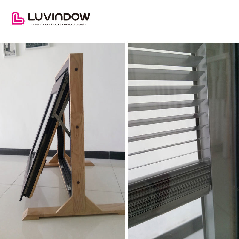 Security Glass Blinds System Awning Window