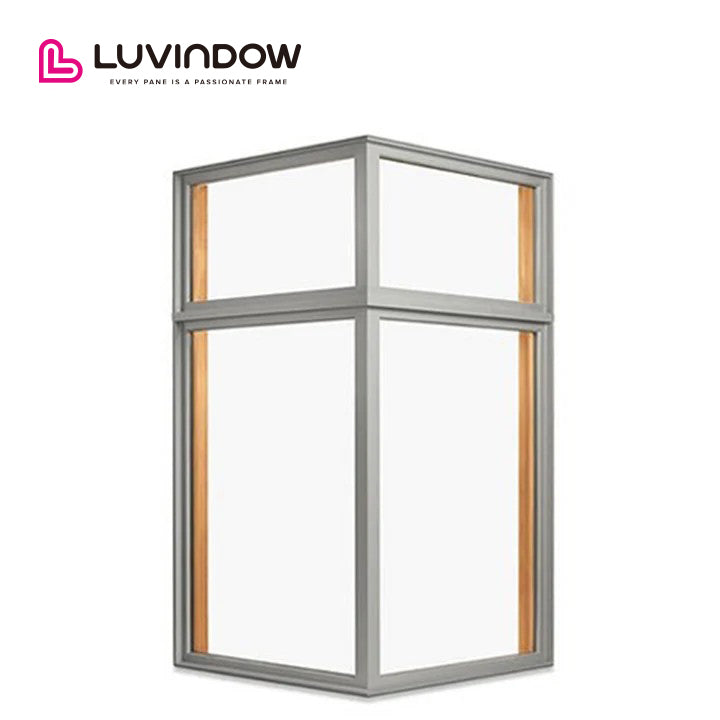 Innovative Design Project in LA: Energy-Efficient Aluminum-Wood Double Glazed Bay & Bow Windows with Built-In Shutters by Luvindow — product image 1
