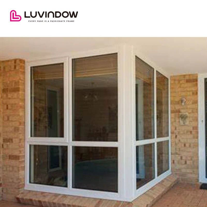 Innovative Design Project in LA: Energy-Efficient Aluminum-Wood Double Glazed Bay & Bow Windows with Built-In Shutters by Luvindow