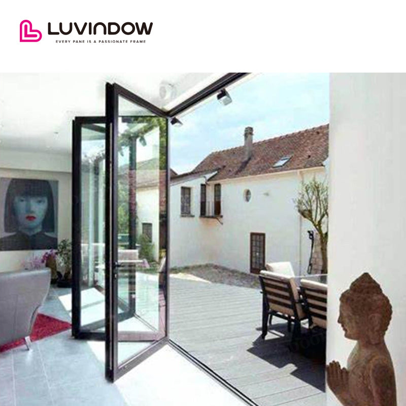 Black Frame Waterproof Bi-fold Door