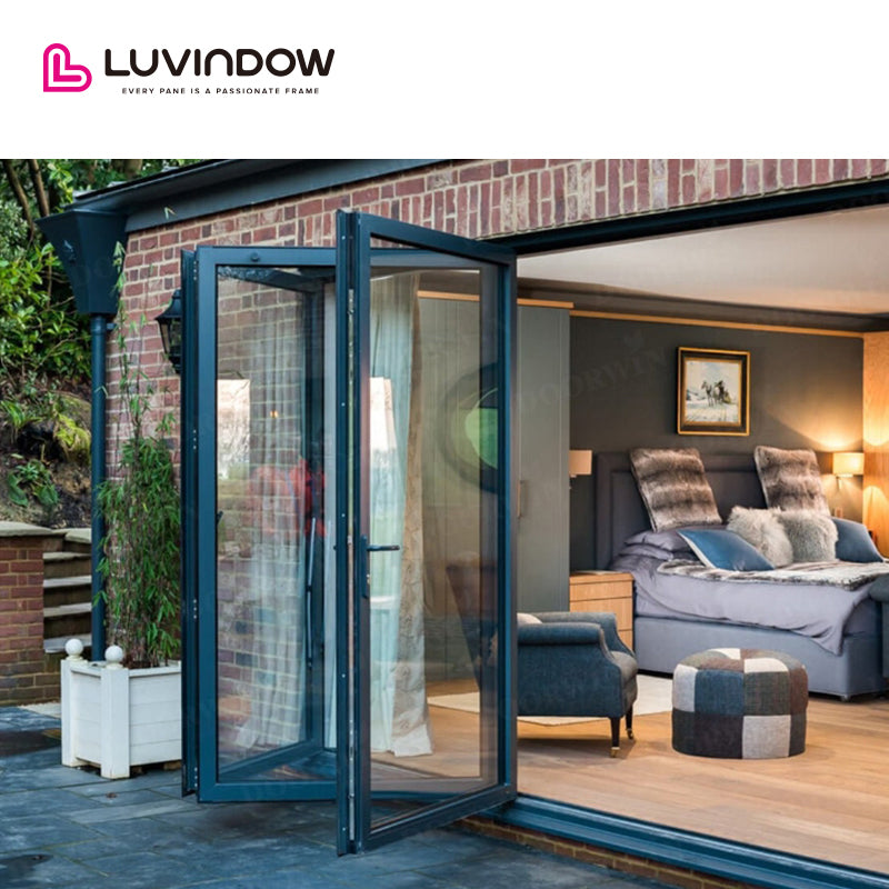 Black Frame Waterproof Bi-fold Door