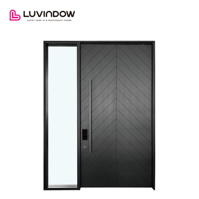 Front Pivot Glass Door With Sidelite
