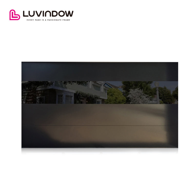 Mirror Black Glass Design Garage Door