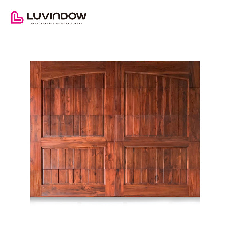 modern solid wood garage door