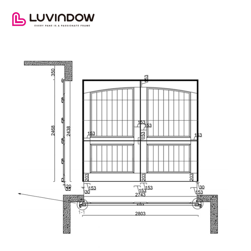 modern solid wood garage door