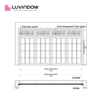 Automatic Wooden Garage Door With Glass