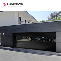 Mirror Black Glass Design Garage Door