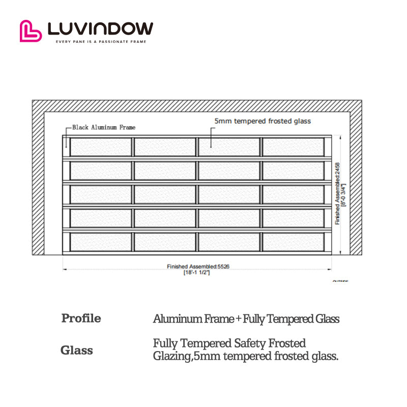 Grille Glass Aluminum Garage Door