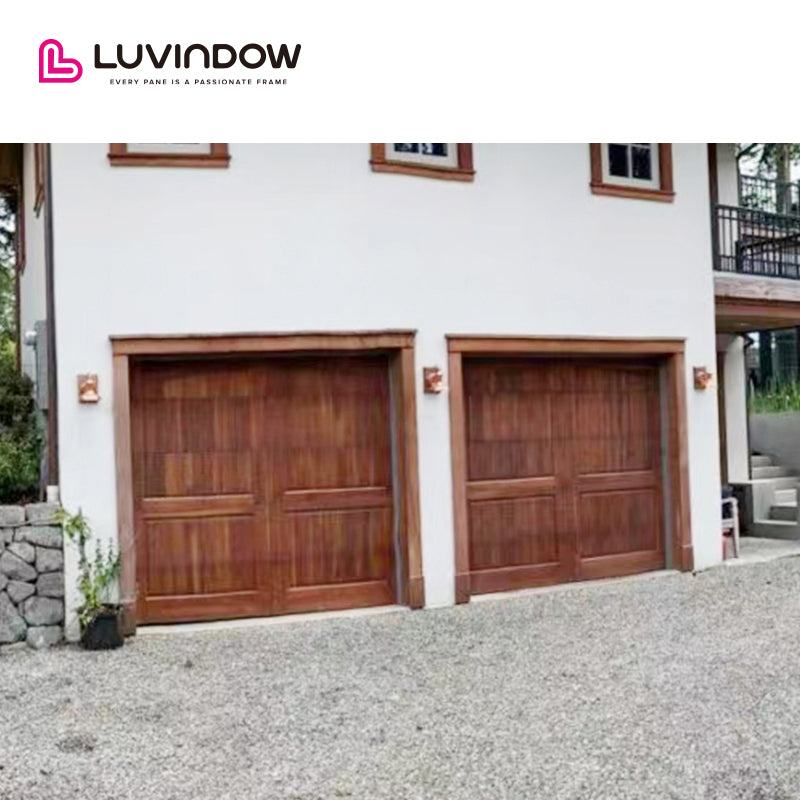 modern solid wood garage door