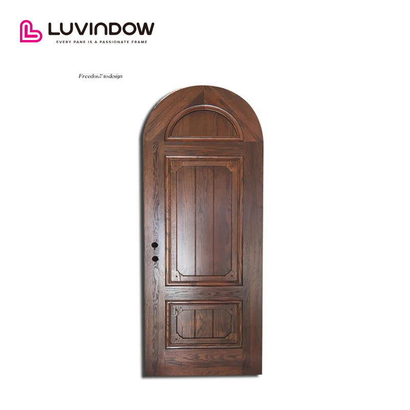 The United States hot sale solid wood entry door arched top design single door — product image 1