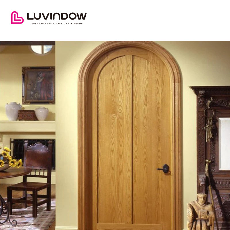 The United States hot sale solid wood entry door arched top design single door — product image 4