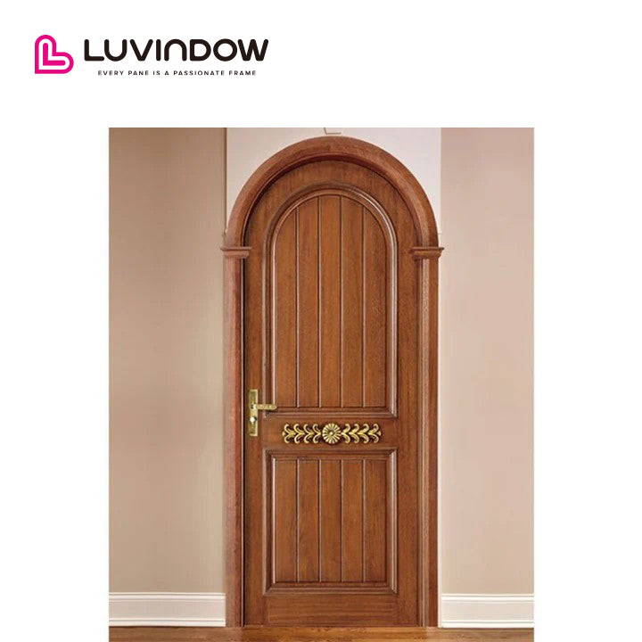 The United States hot sale solid wood entry door arched top design single door — product image 5