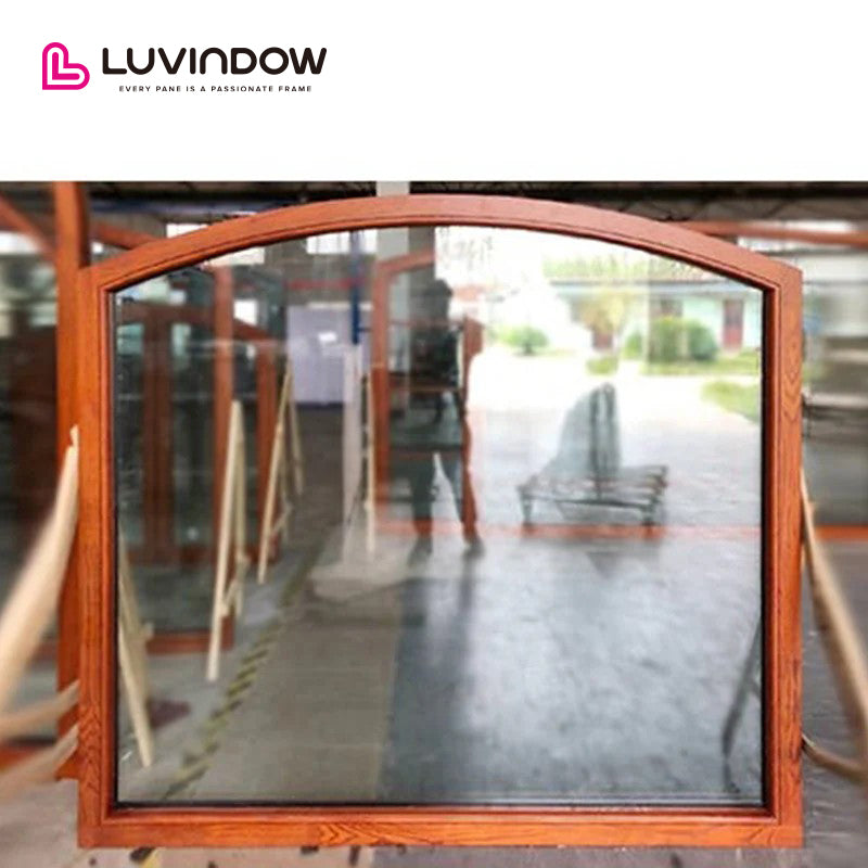 Wooden special shape window with grill