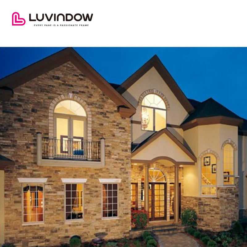 Wooden special shape window with grill