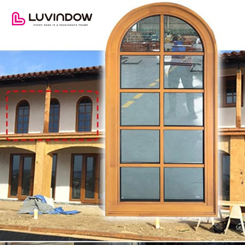 Arch Top Wood Window With Divided Lite