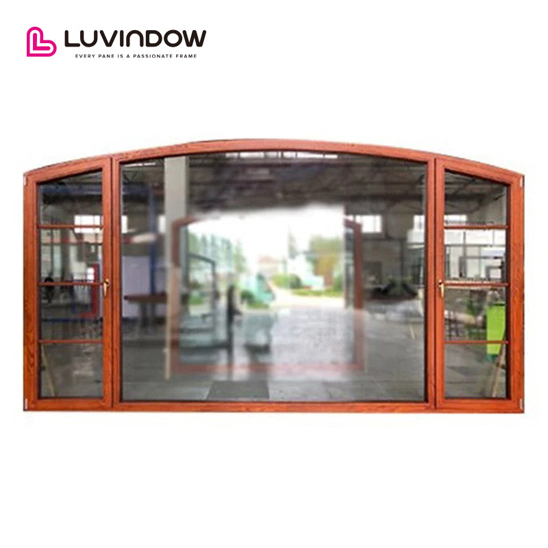 Wooden special shape window with grill