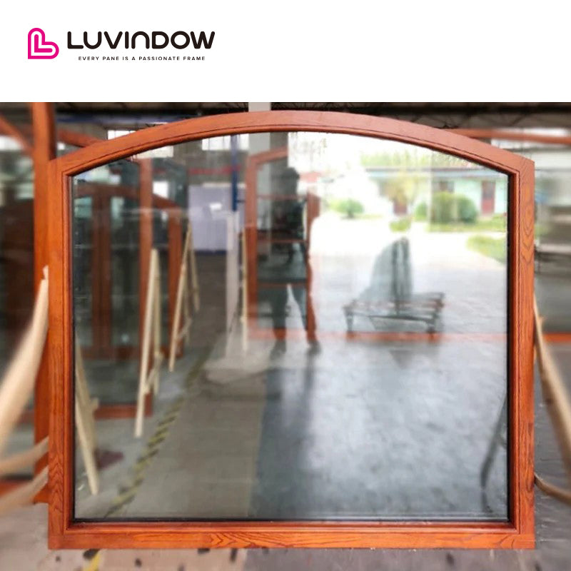 Wooden special shape window with grill