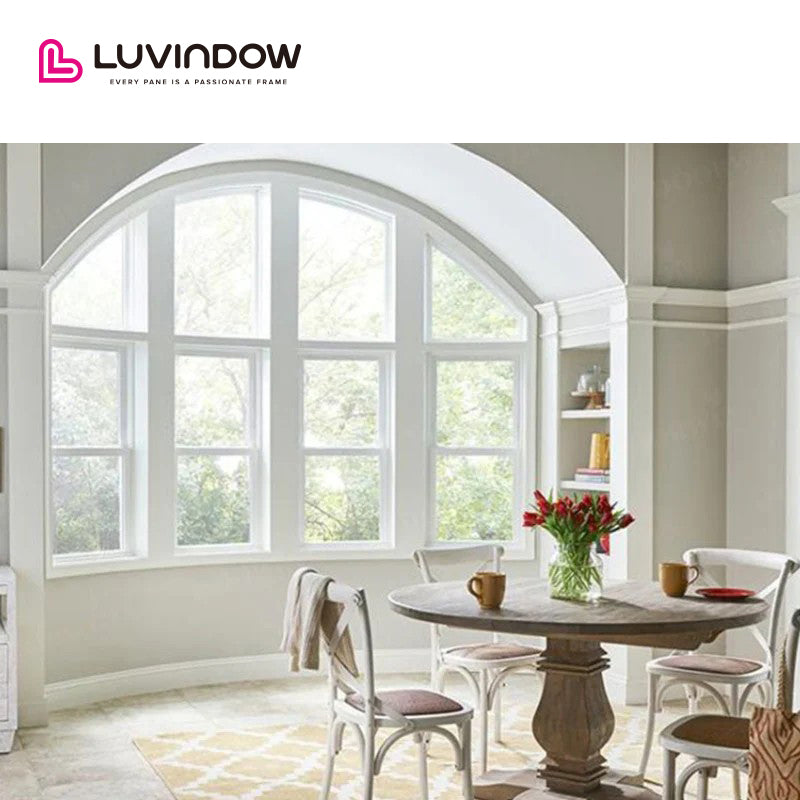 Wooden special shape window with grill