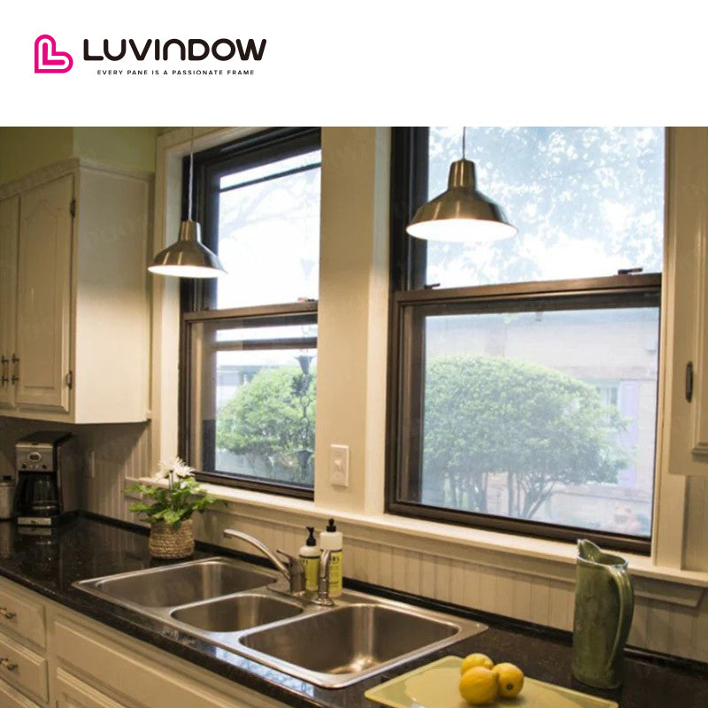 USA Atlanta hot sale LUVINDOW Window combination wholesale aluminium windows black — product image 4